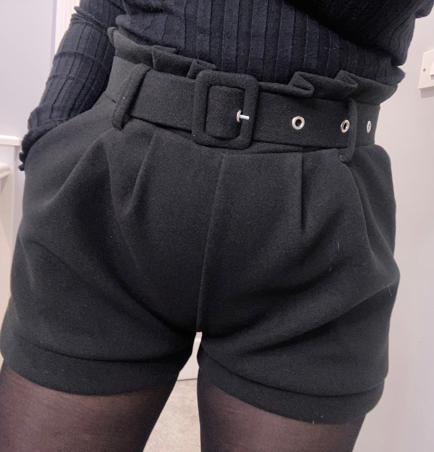 Black Paperbag shorts