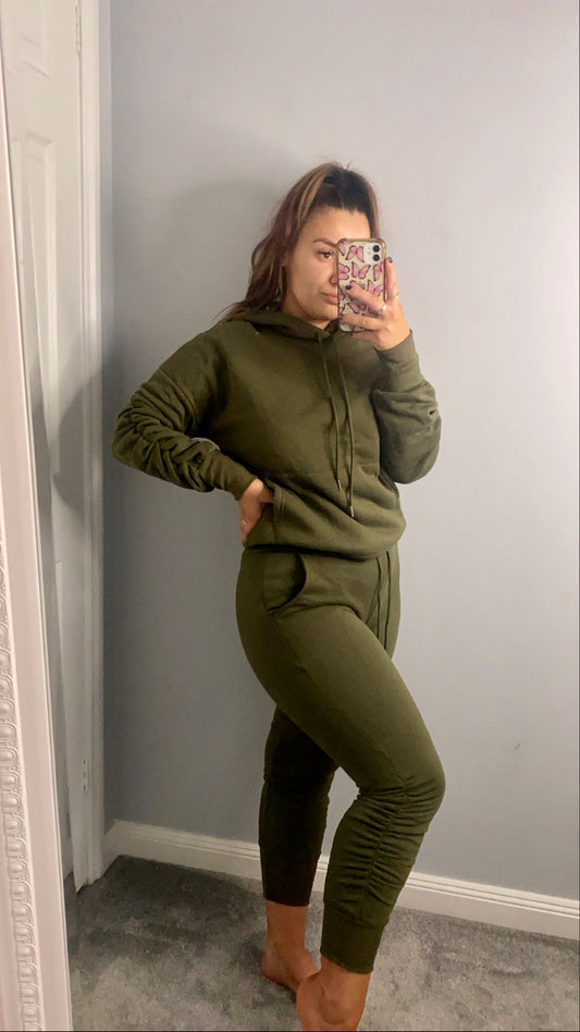 Ruched tracksuit Khaki